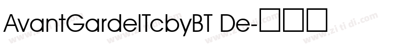 AvantGardelTcbyBT De字体转换